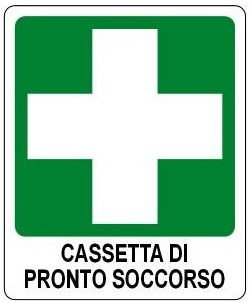 Cartello In Plastica Bianco Cassetta Di Pronto Soccorso 30x20 C